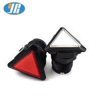 Boutons LED triangulaires plaqués de haute qualité 35x35mm, boutons de jeu lumineux pour l'assemblage de machines d'arcade