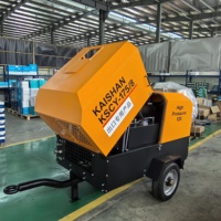 Compresseur diesel mobile robuste de vis de Kaishan avec des roues pour l'exploitation minière et de l'énergie, opérations de dynamitage