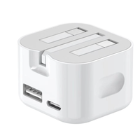 Chargeur rapide double port 35W à prise UK à bas prix, PD 20W QC3.0 USB-C, prise pliable pour Samsung et iPhone, puissance de sortie 10W