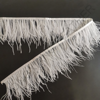 Frange de plumes d'autruche teintées en gros pour robes de fête, de carnaval, de danse et accessoires vestimentaires