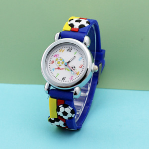 Orologio Ecologico <span class=keywords><strong>per</strong></span> <span class=keywords><strong>Bambini</strong></span> con Motivo Calcistico, Quadrante in Acrilico da 16mm, Movimento al Quarzo di Hangzhou, <span class=keywords><strong>per</strong></span> Ragazzi e Ragazze - Product Image 1