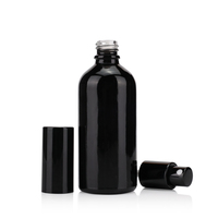 Des échantillons gratuits 5ml 10ml 20ml 30ml 50ml 100ml noir mat en verre dépoli bouteille de parfum avec bouchon de pulvérisation de pompe en gros