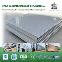 Panneau sandwich PU ignifuge, insonorisant, panneau mural mobile, surface Aluzinc, résistant à l'eau, toit personnalisable