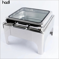 Chauffe-plats hydrauliques de luxe en or chauffe-plat rond pour service de traiteur pour hôtels et restaurants