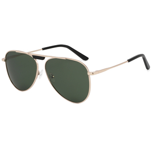 Unisex <b>Pilot</b> Sunglasses Metal Frame Green Lenses UV400 Protection Outdoor Adult - Product Image 1
