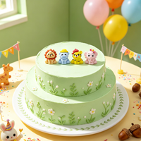 Vente en gros d'usine, accessoires de gâteau sur le thème des animaux halal personnalisés, décoration de pâtisserie, guimauves, bonbons mous pour anniversaire