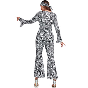 Traje dividido de discoteca de los años 70 para mujer, disfraz de club de fiesta, Festival de Música, disfraz de actuación de hip hop - Product Image 4