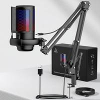 Microphone de jeu M8 USB à condensateur avec suppression du bruit pour le streaming Twitch YouTube Podcast Chat vocal