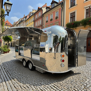 Custom Coffee Bar Trailer Mobile Vending Cart Concession with Full Kitchen Equipments Commercial Service <b>Window</b> Food Truck - Product Image 3