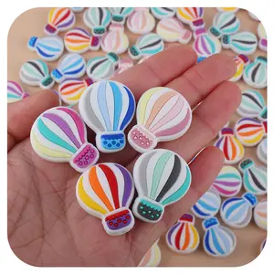 Creative DIY Baby Product Cartoon Silicone Color Hot Air Balloon Toy Baby Teething Nipple Chain Accessories Silicone Loose Beads