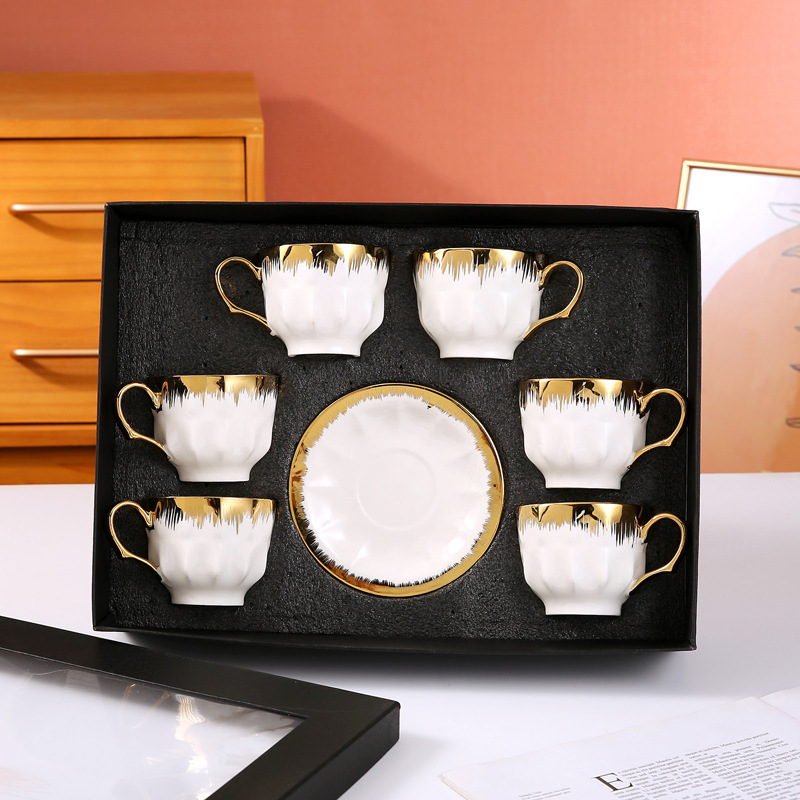 Set di tazza da caffè e piattino in ceramica, adatto per