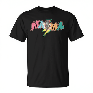 T-shirt retrò Mama Bolt Lightning, girocollo unisex, manica corta, abbigliamento promozionale per adulti - Product Image 2