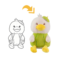 Peluche de Pato Personalizable con Logotipo, Relleno de Algodón PP, ODM OEM, Regalo para Bodas, Cumpleaños y Festividades