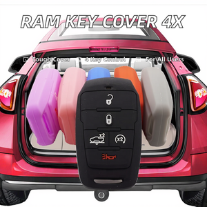 Dod Ram 1500/2500/3500 2019/2020/2021/2022 Silikon Uzaktan Kumanda Anahtarlık Kılıfı 4 Tuşlu Akıllı Anahtar Kılıfı Araba Aksesuarları 1 Yıl Garanti - Product Image 2