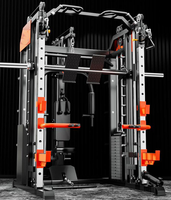 Rack de musculation robuste avec Smith Machine et Crossover à câbles réglable pour salles de sport à domicile