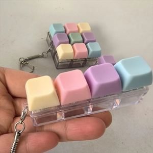 Porte-clés personnalisé en forme de touche de clavier, design créatif anti-stress, plusieurs couleurs, en plastique, pour breloque de sac - Product Image 1
