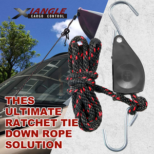 1/2 pollici 500lbs Heavy Duty metallo puleggia regolabile corda cricchetto luce gruccia tenda tenda cricchetto corda tenditore con gancio S - Product Image 2