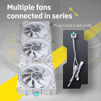 Ventilateurs de jeu sans fil RGB haute performance 120 mm, nouveau dissipateur thermique en aluminium Prism, refroidisseur d'air pour boîtier PC, kit 3 pièces pour CPU