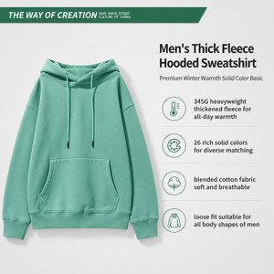 Sweat à capuche pour homme en mélange de coton doublé polaire, coupe oversize, style streetwear, fournisseur OEM personnalisé, vente en gros - Product Image 4