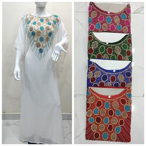 Poliéster Georgette pesado Lentejuelas trabajo Jalabiya Kaftan - Product Image 6