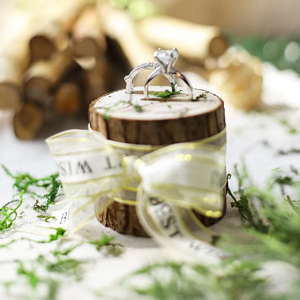 New Listing Wedding Decoration Engraved Logo Wooden Wedding Ring Jewellery Box - Product Image 2