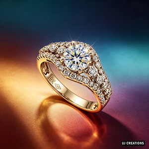 <b>Custom</b> S925|10K|14K|18K Solid Gold 1.0 Karat Round Lab Grown Diamond Wedding <b>Ring</b> VVS-VS Quality Brilliant Cut <b>Ring</b> - Product Image 6