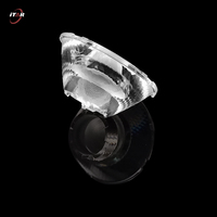 Lentilles médicales plano-concaves à surface givrée personnalisées D50mm*H22mm, angle large de 25°, pour affichages en matériau PMMA, LED RGB