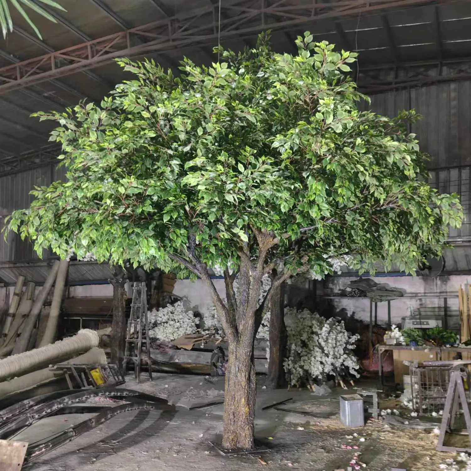 Grande carvalho artificial grande falso decorar árvore de banyan e oliveira para uso ao ar livre