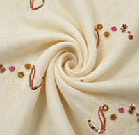 Tissu en velours polyester brodé avec des paillettes de 3 mm, robe moulante sans bretelles pour femmes, filles et garçons, pour mariage et fête, poids moyen