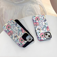 Transfert de chaleur étui de téléphone portable pour iPhone 7 8 11 13 14 15 16 Pro Max mignon fleur conception TPU PC Film dur téléphone couverture arrière