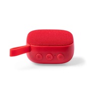 Nouvelle conception de tissu, mini haut-parleur Bluetooth sans fil portable compact 3W avec poignée en cuir