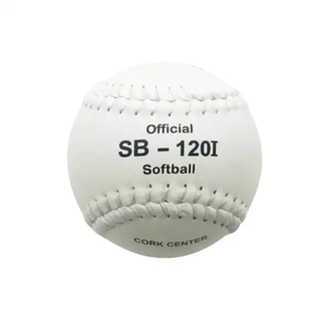 Pelota de Softbol Profesional de 11" 12" con Logotipo Personalizado, de Cuero Dividido Blanco, Núcleo PK y Centro de Corcho - Product Image 5