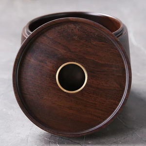 Ustensiles de thé Kung Fu <span class=keywords><strong>chinois</strong></span> haut de gamme bassin à thé en ébène assiette à thé peut également utilisé pour cendrier - Product Image 5