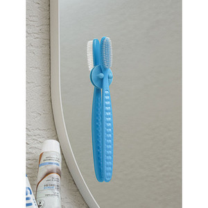 Wangta แปรงสีฟันสีฟ้าสำหรับเด็กขนแปรงไนลอนอ่อนนุ่มวัสดุถ่านไม้ไผ่สำหรับใช้ในโรงแรมใช้ในการเดินทาง - Product Image 1