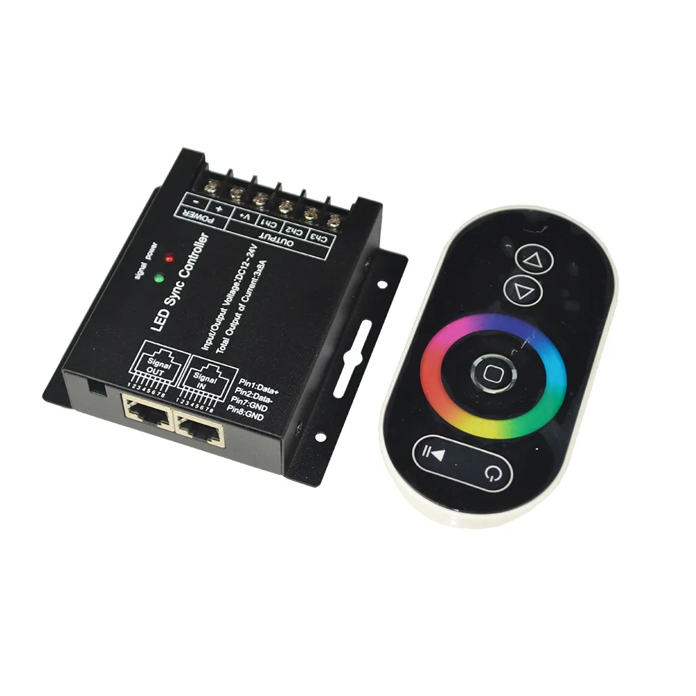 Миниатюрный диммер постоянного тока 5, 24 В, ИК, RF, CCT, RGB, RGBW, RGBCW, светодиодный контроллер, автоматическое освещение макс. черного цвета