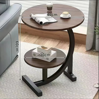 Table d'Appoint Canapé Moderne Portable Mini, Meuble Maison Simple, Table Basse Ronde d'Angle pour Petit Appartement Maison Chambre