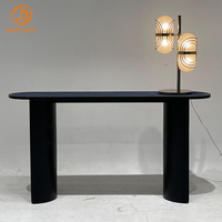 Table console en cuir de luxe Table console moderne en bois massif Table console de meubles de salon