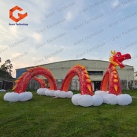Nouveauté 2026 : Arche gonflable géante personnalisée en forme de dragon pour la décoration des événements du Nouvel An chinois