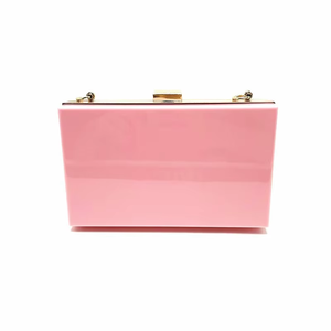 Bolso acrílico de moda europea de lujo para mujer, bolso cuadrado pequeño, bolso transparente de Color caramelo para verano, bolso de noche con cadena - Product Image 5