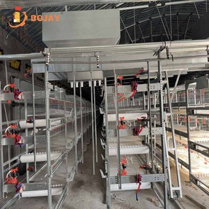 Impilabile gabbia di pollo multistrato di tipo H salvaspazio rete metallica zincata efficiente alloggiamento per animali - Product Image 4