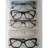 Monture de lunettes colorée en acétate pour homme et femme, style œil de chat, livraison aléatoire