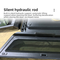 Pickup Truck Modification Manganese Steel Split 3 Door Camper Shell Top Opening Canopy Fit Dodge Ram 1500 5.7ft Truck Bed