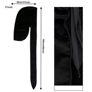 Point extérieur promotionnel unisexe coréen hommes <span class=keywords><strong>Du</strong></span> chiffons personnalisés 360 vagues bretelles Extra longues velours hommes <span class=keywords><strong>Du</strong></span> chiffon durag - Product Image 5