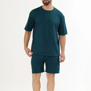 Men's Casual T-Shirt Shorts Summer Two-Piece Set Breathable Quick Dry Cotton for Daily Outdoor Use High Quality - Product Image 1