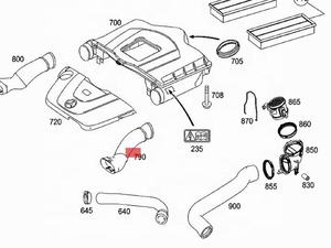 Auto Parts Air Cleaner Intake Hose 2720900782 2720940711 2720900282 2720940611 untuk mercedes-benz W203 C Kelas C230 C350 - Product Image 5
