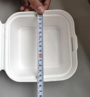 Boîte à burger en bagasse 6x6 450ml sans PFAS, sans BPA, résistante à l'eau et à l'huile, micro-ondable, biodégradable, compostable, type clamshell