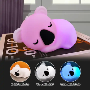 ไฟซิลิโคนรูปสัตว์น่ารักไฟ LED สีสันสดใสสำหรับเด็กไฟกลางคืนซิลิโคนรูปสัตว์ในห้องนอน - Product Image 6