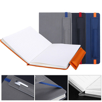 Agendas de Cuero Personalizadas para Empresas con Tapa Dura, Correa Elástica, Logotipo Imprimible, Cuaderno de Negocios A5 con Portaplumas