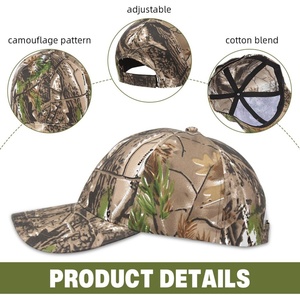 Gorra Snapback para Hombre y <span class=keywords><strong>Mujer</strong></span>, Gorras de Béisbol de Camuflaje, Senderismo, Pesca, Camping, Turista, Malla - Product Image 6