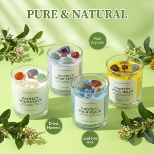 Vela Aromática de Cera de Soya OEM en Frasco de Vidrio Colorido, Vela de Aromaterapia sin Llama, Regalo de Decoración para el Hogar Personalizado al por Mayor - Product Image 4